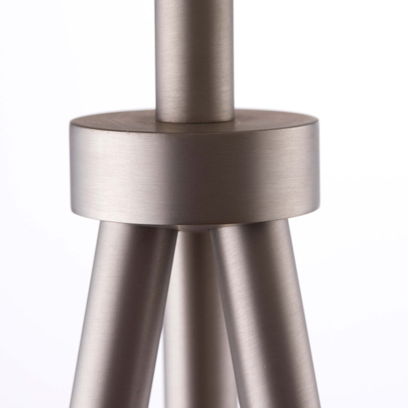 Madeline 152.5cm Tripod Floor Lamp, Matt Nickel/Grey