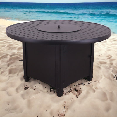 Itzhak Round Aluminum Propane Smokeless Fire Pit