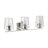 3-Light 23 in. Brushed Nickel Vanity Light with Hammered Clear Glass Shade-1053808731-1066377503