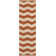 Tapis beurre / orange brûlé tissé à la main Hermine