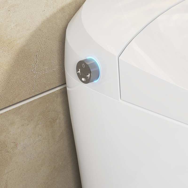 Toilette intelligente Metis avec bidet chauffé, eau chaude instantanée, toilette sans réservoir avec chasse d'eau automatique / occultante