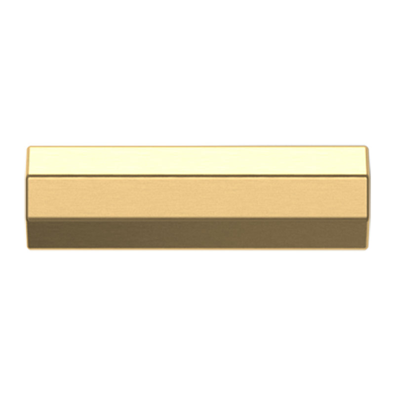 4416 Octagonal Knob, 1.5", Satin Brass