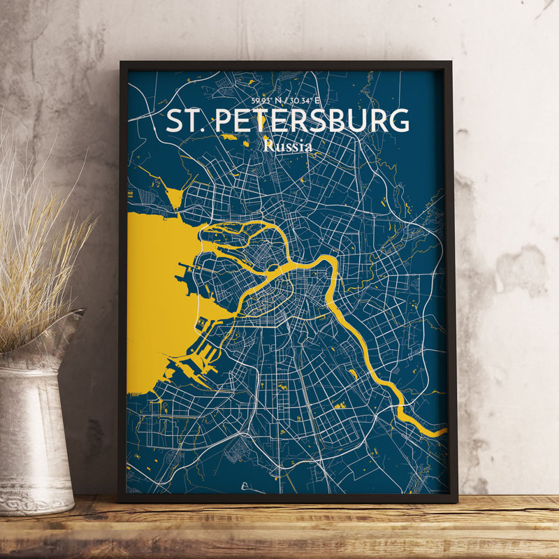 St. Petersburg - No Frame Print, 61cm H x 45.7cm W x 0.13cm D, Beige
