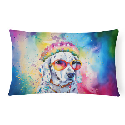 Dalmatian Hippie Dawg Fabric Decorative Pillow