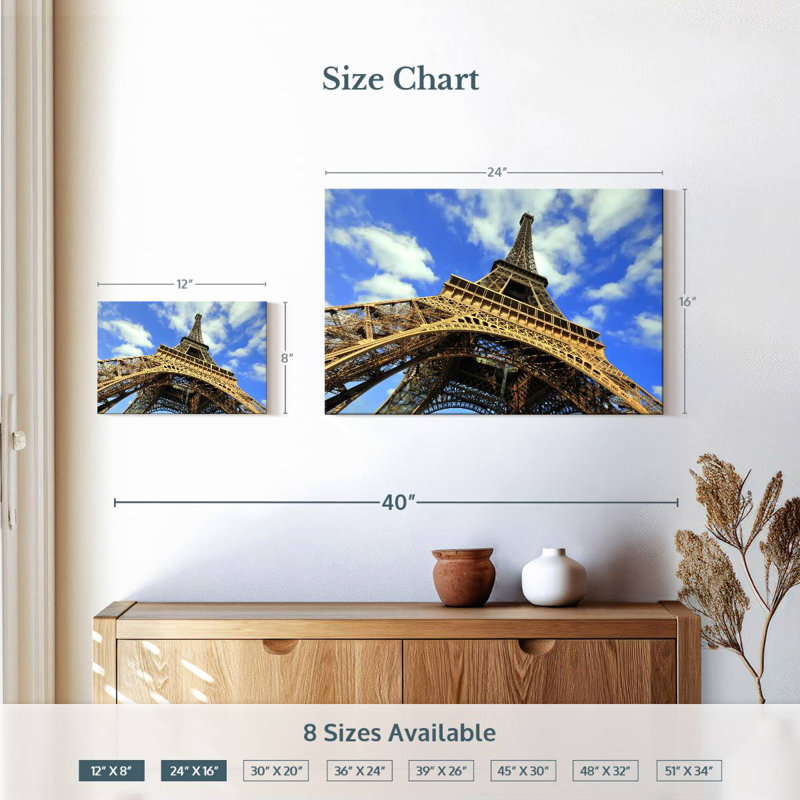 Lilie Towering Eiffel Tower Paris, 16" H x 24" W
