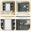 Armoire à pharmacie murale moderne avec porte miroir et 6 tablettes ouvertes Modern-1492008503