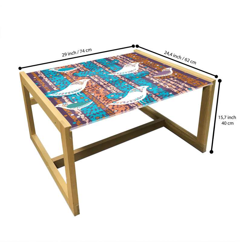 Jahlique Trestle Coffee Table, 40cm H x 74cm W x 62cm D