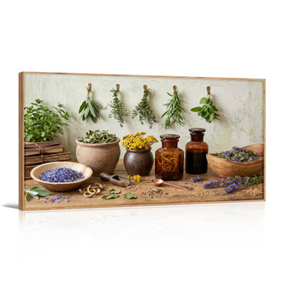 Ensemble de 1 tableau sur toile « Jardin d'herbes aromatiques »