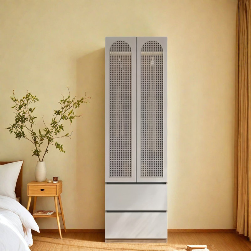 Retro Simple Modern Rattan Wardrobe