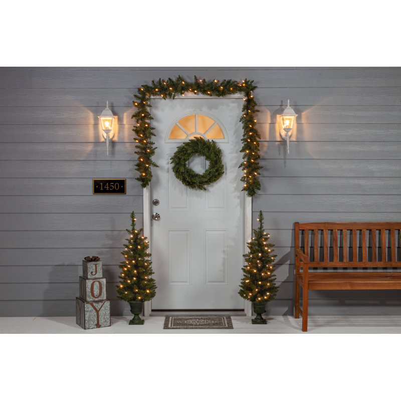 3.5' Lighted Artificial Pine Christmas Tree