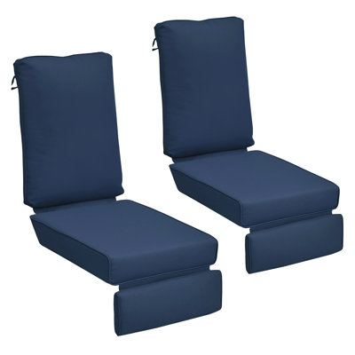 Outdoor 5.5'' Chaise Lounge Seat / Back Cushion(Set Of 2)