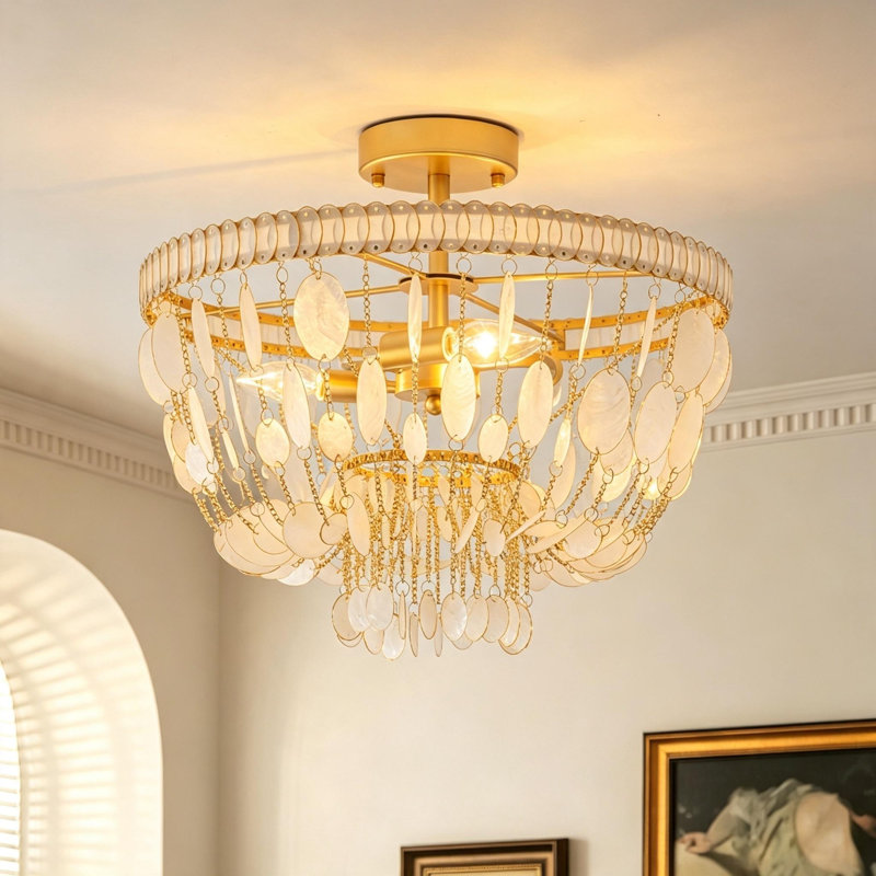 Plafonnier semi-encastré 3 lumières Shell