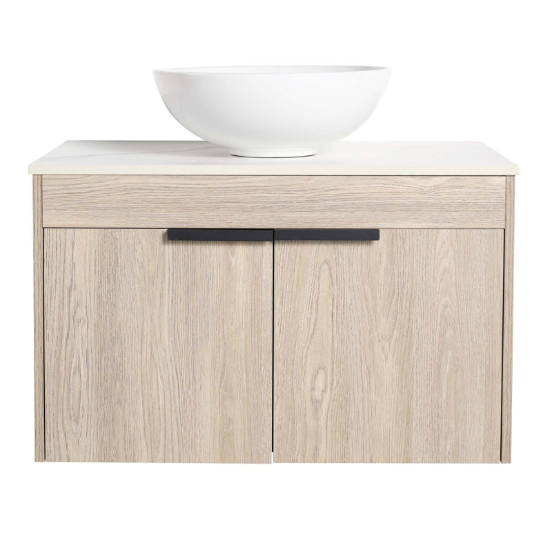 Ensemble de meuble-lavabo mural 30 po avec lavabo en céramique 30 po
