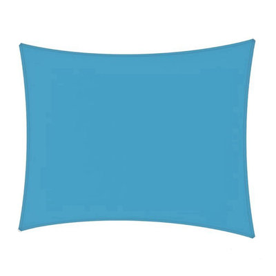  10 ft. Outdoor Patio Sun Shade Sail Rectangle UV Canopy Cover with Reinforced Edge, Blue
