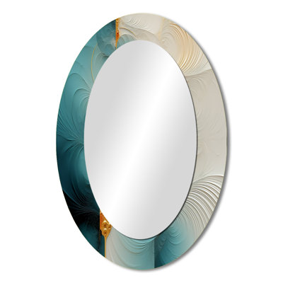Spiral Miracle Of Cosmic Delight II - Modern Oval Wall Mirror