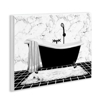 Art mural en marbre à motif de baignoire par Conrad Knutsen