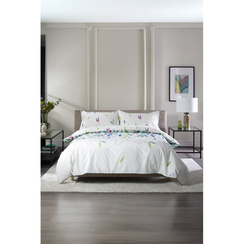Bamboo Leaves Set, Super King Duvet Cover + 2  Standard  Pillowcases