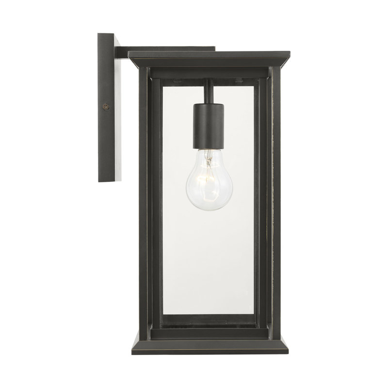 Audley Medium Lantern from Generation Lighting , Antique Bronze, Transparent