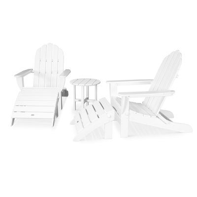 POLYWOOD Classic Oversized Adirondack 5-Piece Casual Set