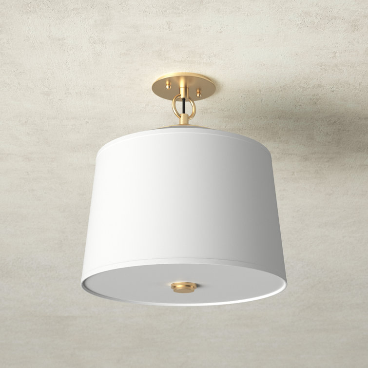 Eastpoint Single Light Fabric Semi Flush Mount