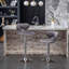 Tabouret de bar pivotant rembourré en velours, ensemble de 2-180099099