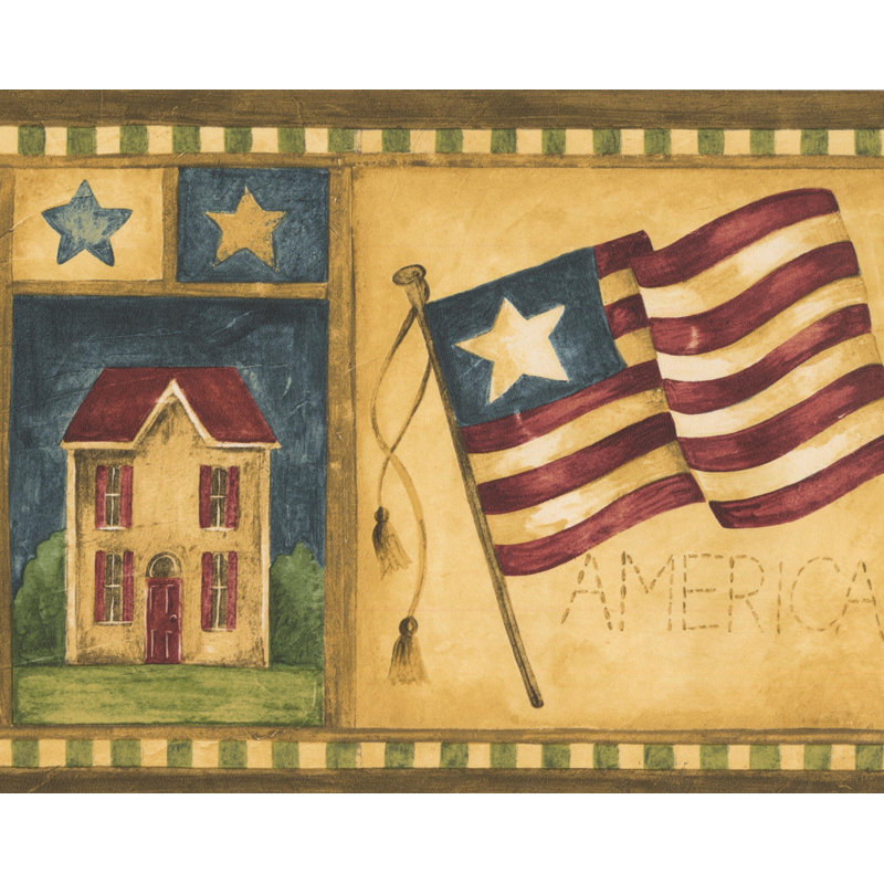 Bordure de papier peint abstraite Torquay American Pear