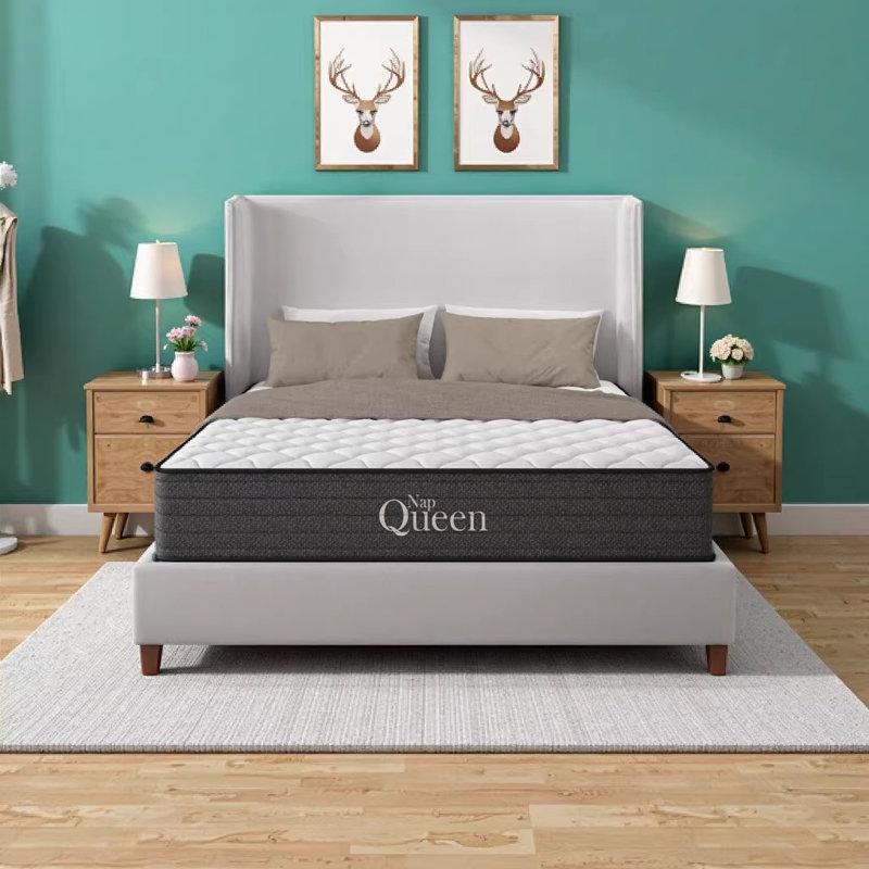 NapQueen Victoria 12 Inch Twin-XL Cooling Gel Hybrid Mattress - CertiPUR-US Certified, Made in USA, Pressure Relief & Low Motion Transfer for Restful Sleep