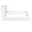 Queen Size Storage Platform Bed With Pull Out Shelves And Twin  XL Size Trundle, White