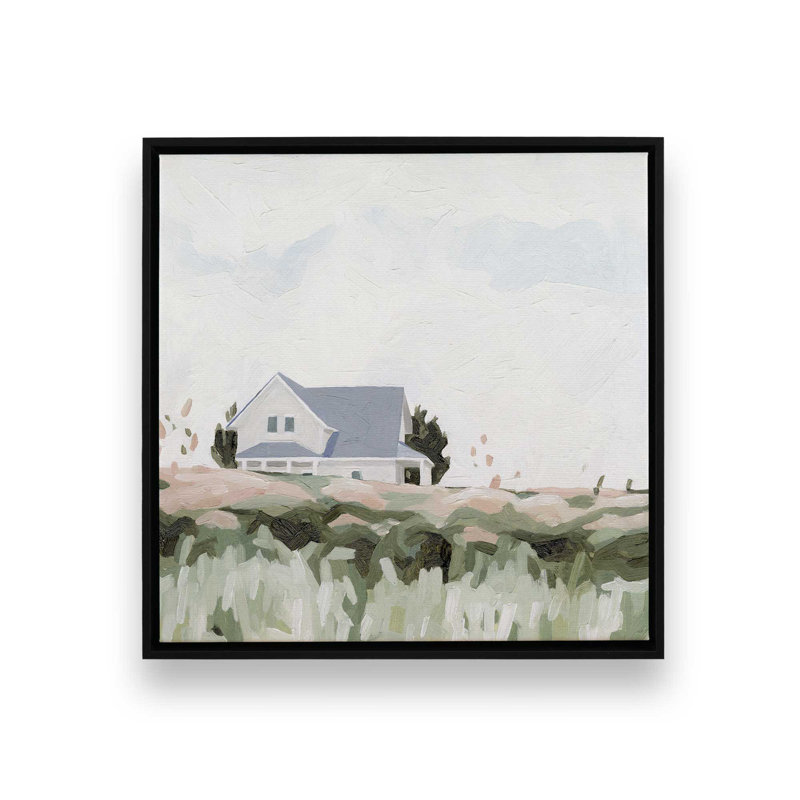 «Quiet Home Escape II», reproduction sur toile, H 12,75 po x l 12,75 po x P 1,75 po, Cadre flottant noir satiné, 1
