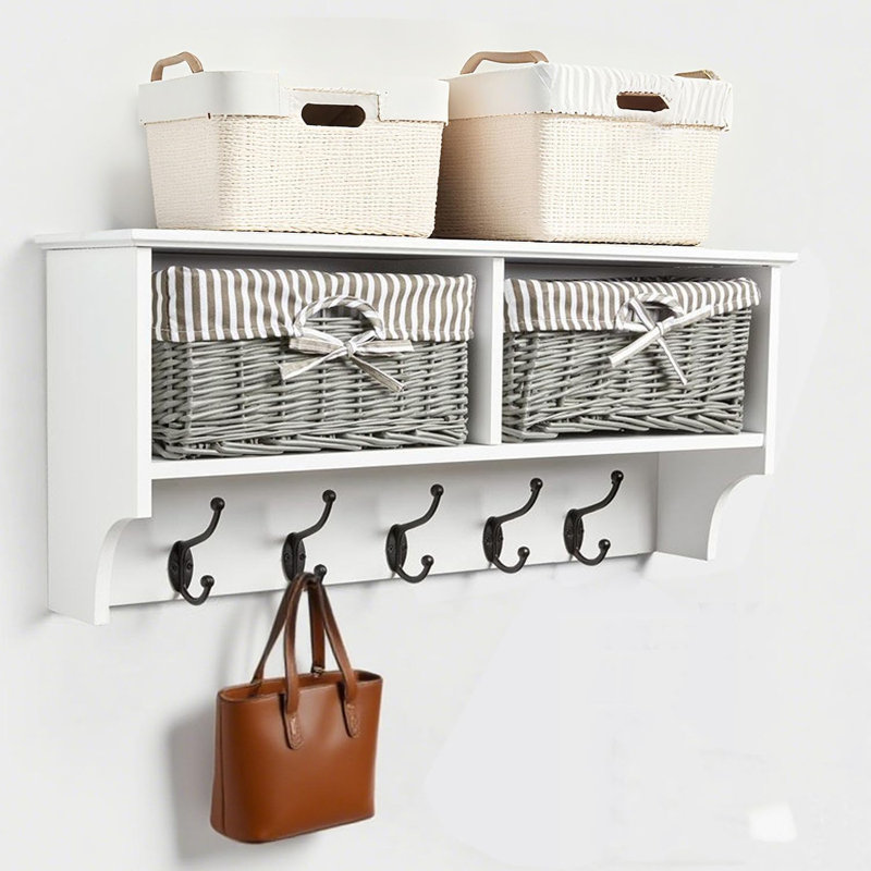 Plastic Coat Rack, White