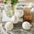  Carwyn Ceramic Handmade Carved Decorative White Orbs & Vase Filler with Varying Patterns Set