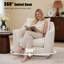 Fauteuil d'appoint rembourré en chenille entièrement pivotant à 360 °-1208922679