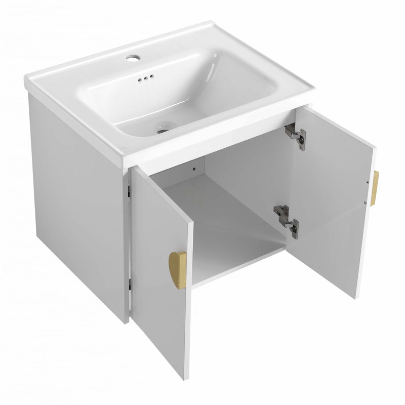 Meuble-lavabo à fermeture en douceur avec lavabo, 24"