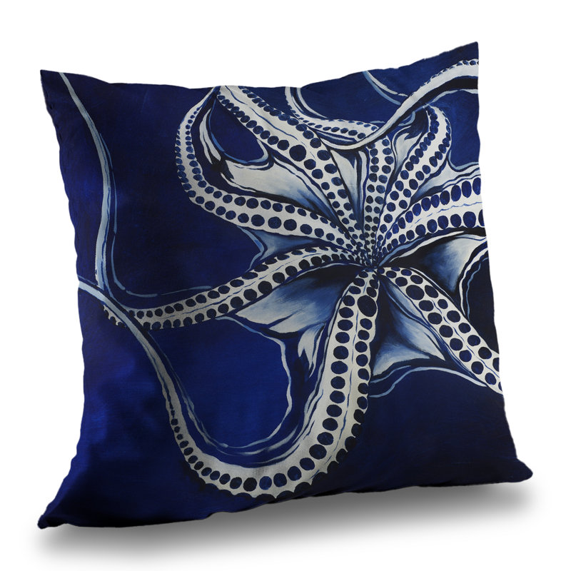 Dancing Octopus - Sea Animals Poly Twill Throw for – Throw Pillow Cover Only, Double-Sided Print, Insert Not Included