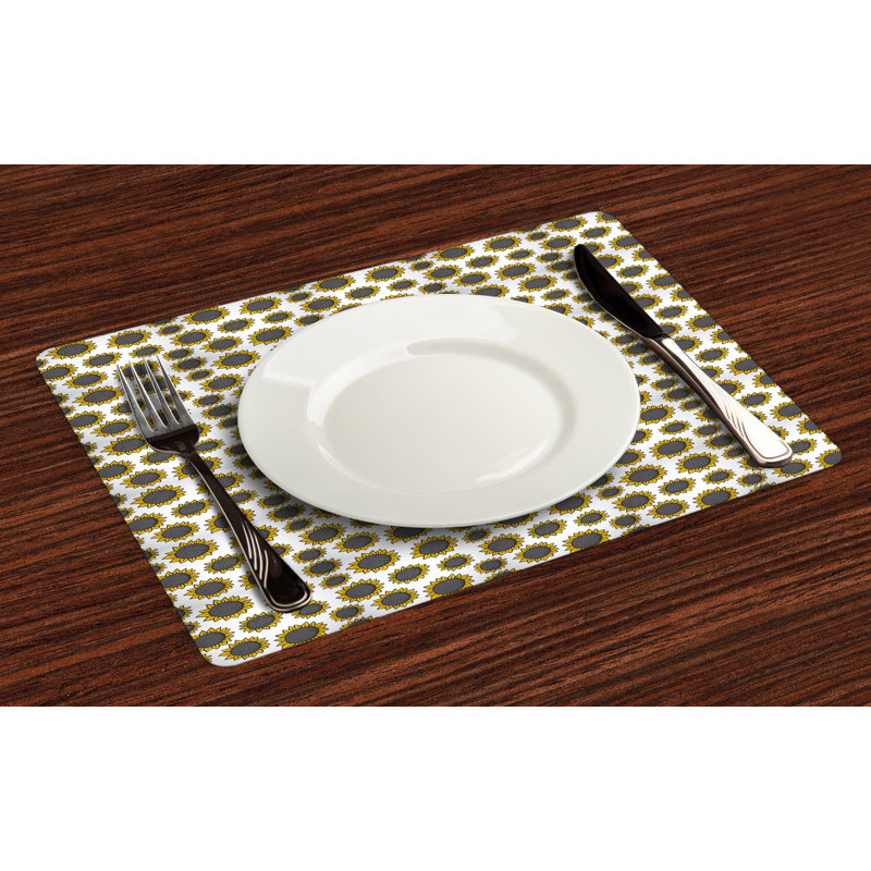 Polyester Floral Rectangle Placemat