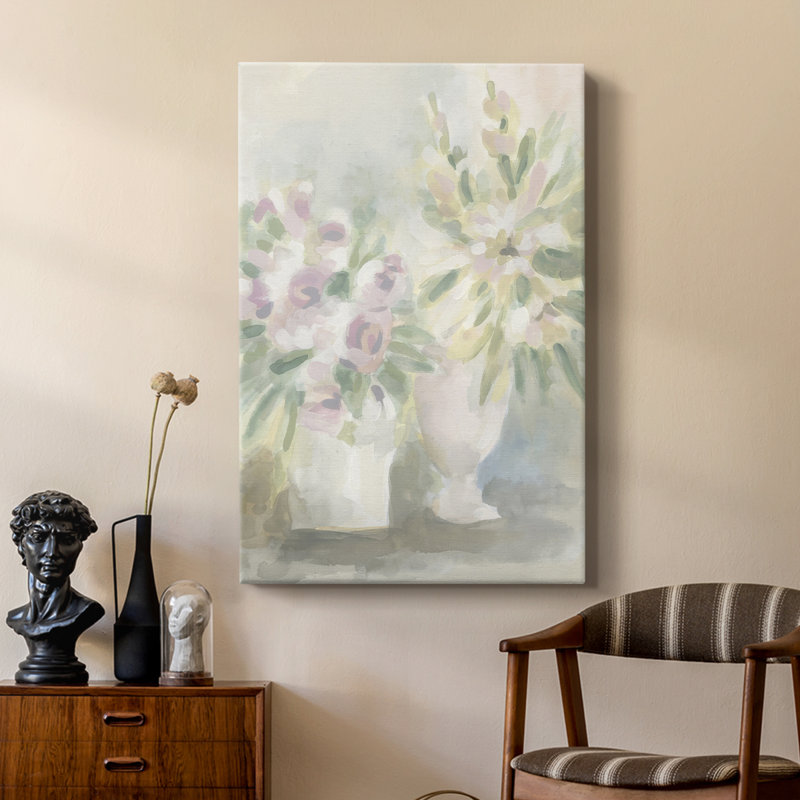 Fresque florale délavée II - galerie Cavas sur mesure, H 12 po x l 8 po