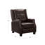 Fauteuil inclinable en cuir, bleu marine-188580322