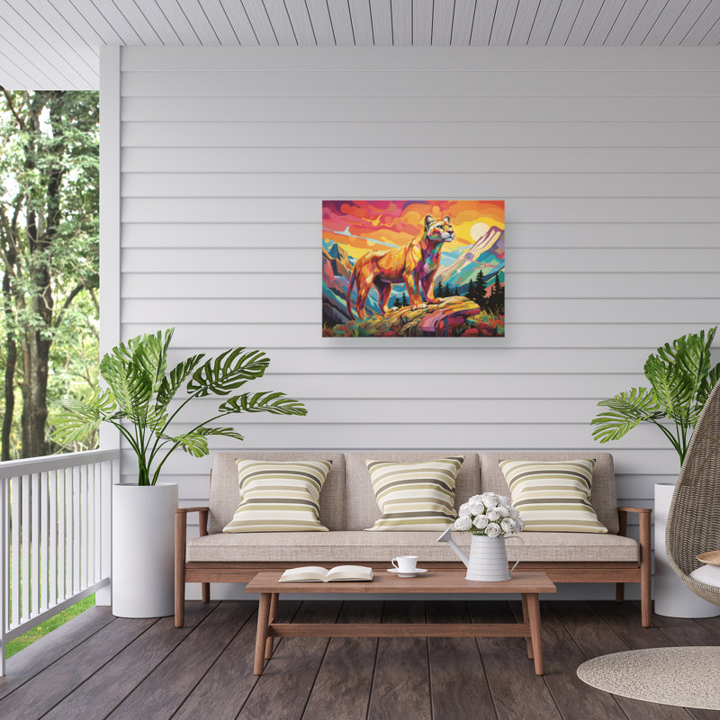 Michael David Ward, toile d'extérieur Cougar Country, H 18 po x l 24 po