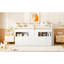 Lit mezzanine simple blanc avec 4 rangements, armoire et tablettes - assurance qualité 4 tiroirs et option de chambre pratique-1605947576