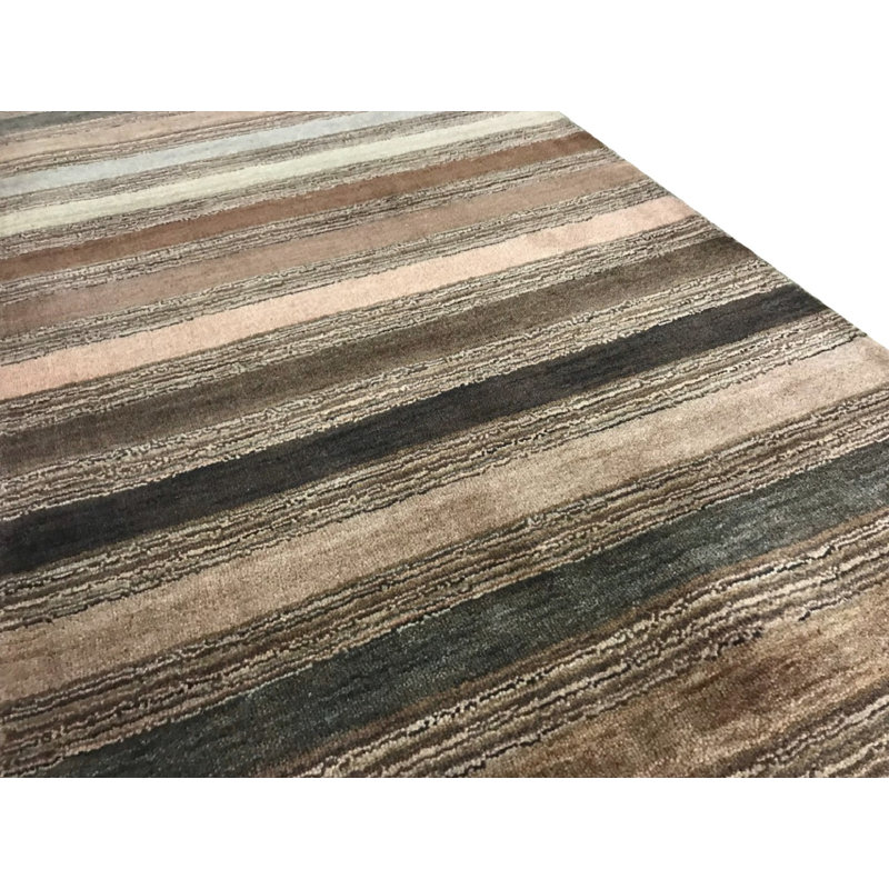 Hand-Knotted High-Quality Brown Runner