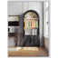 Bibliothèque cintrée de 170 cm de hauteur avec rangement, meuble à trois niveaux de style moderne du milieu du siècle avec porte pour une présentation élégante