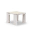 Cet ensemble de salle à manger extensible 14 pièces comprend 1 table de salle à manger rectangulaire Xtenczar, 1 table basse, 12 chaises de salle à manger empilables en tissu de lin crème, blanc antique-124569965-124569966-124569967