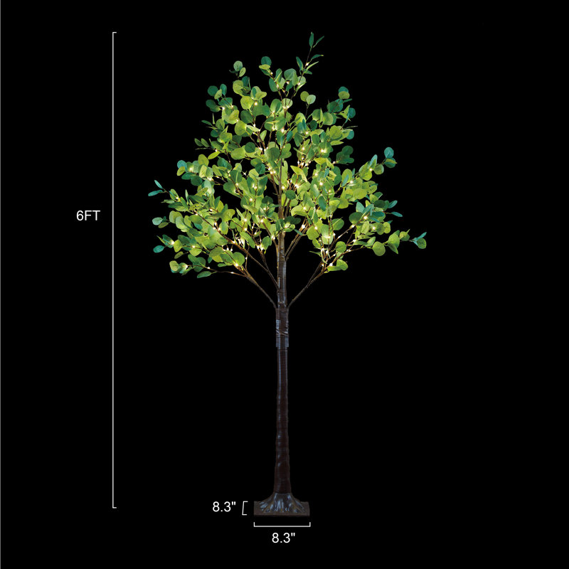 72'' LED Lighted Trees & Branches, Green