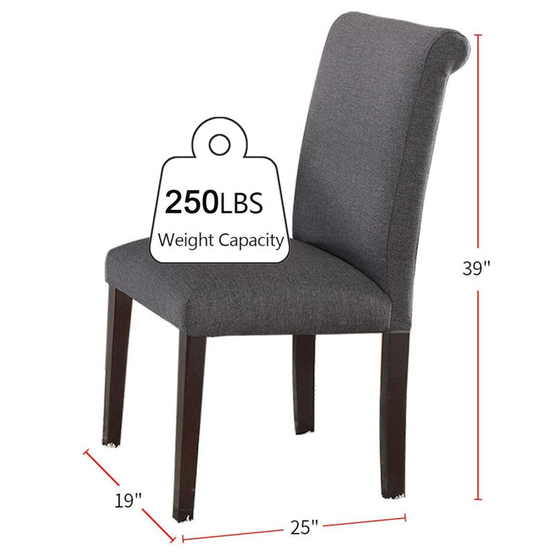 Chaise d'appoint rembourrée Caileen en brun / gris