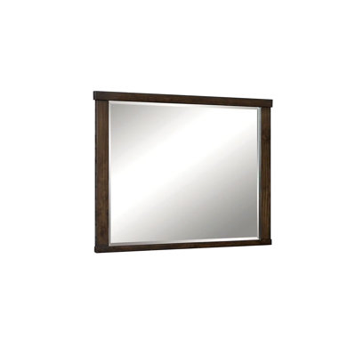 Miroir rustique l 48,4 po, noyer foncé