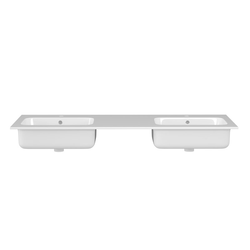 60'' Double Vanity Top with Solid Surface Sink 