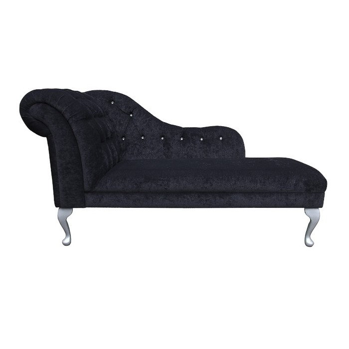 Upholstered Chaise Lounge, Grey