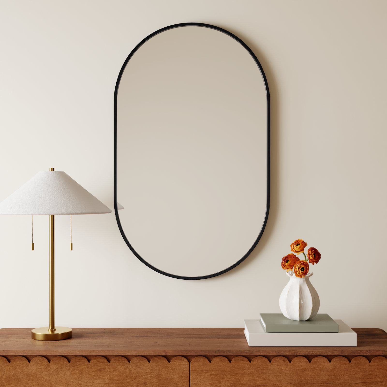 Sabine Accent Mirror, Black, 40" x 24"