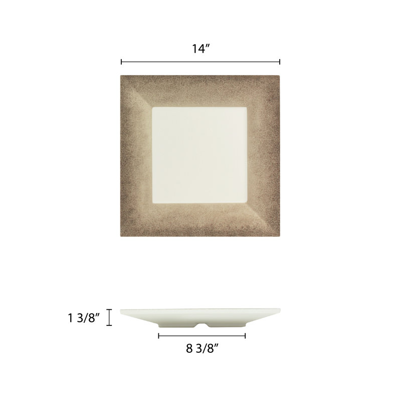 Plateau carré en mélamine Jazz, H 1,5 po x l 14,02 po x P 14,02 po