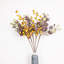 36 "tiges de pavot jaunes artificielles avec eucalyptus, fausses branches d'automne pour présenter un vase de table